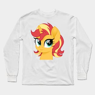 Sunset Shimmer portrait short mane Long Sleeve T-Shirt